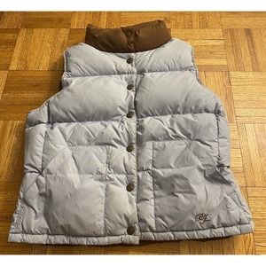 Vintage Polo Jeans Ralph Lauren Reversible Down Vest Girls Sz Medium Blue Brown